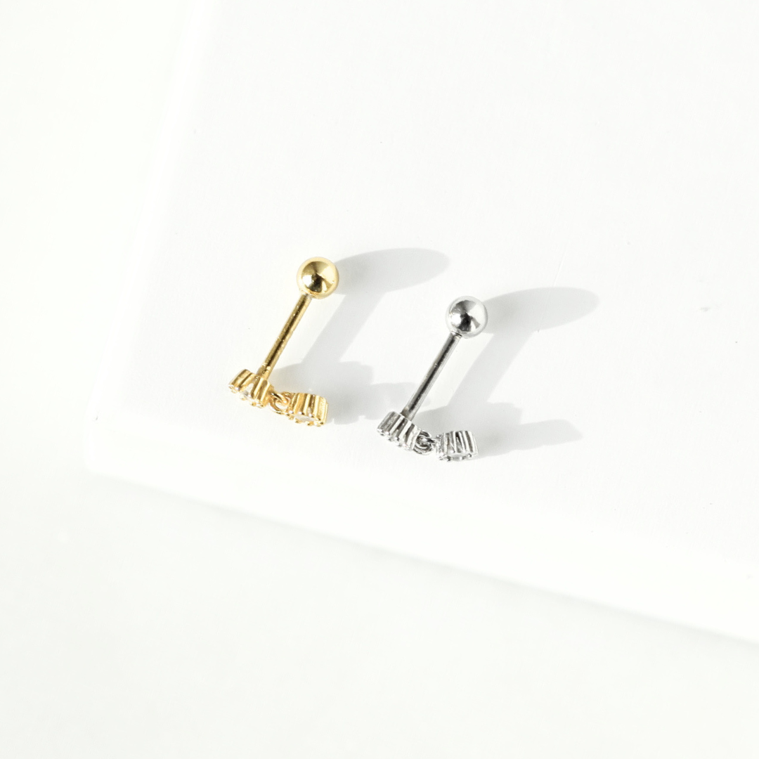 Round Hanging Crystal Barbell