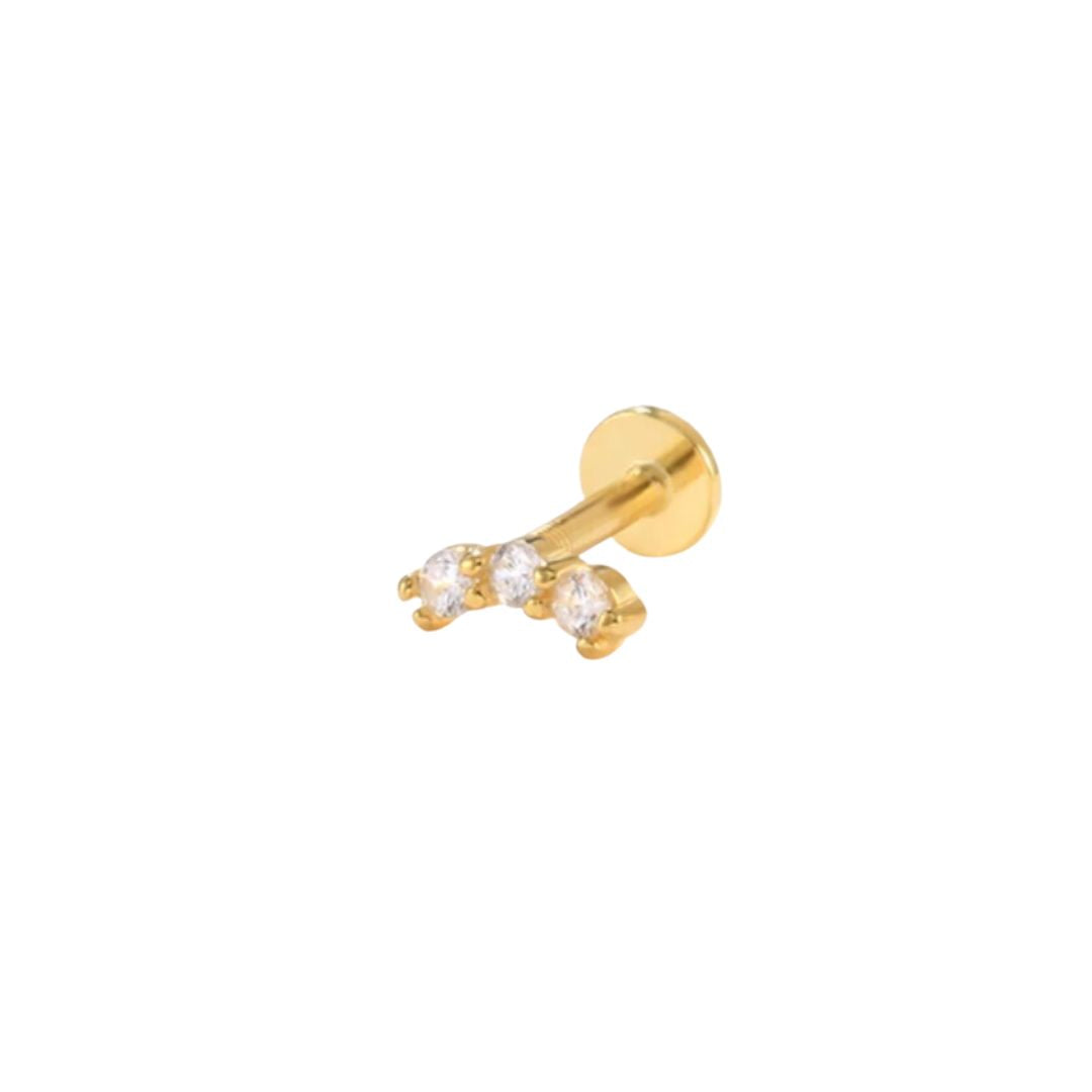 Curved Bar Flat Back Stud