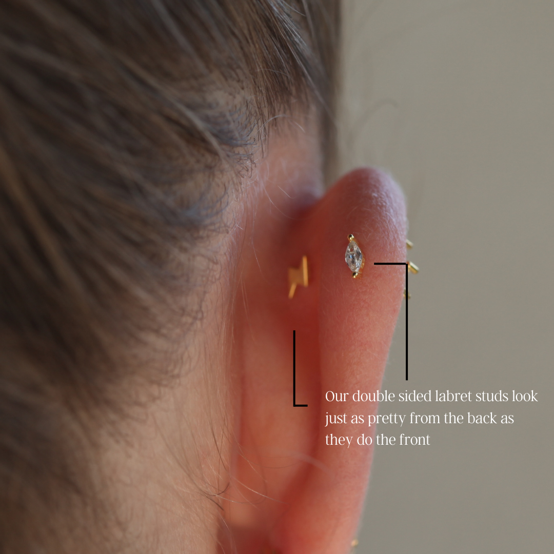 Double Sided Crystal Stud