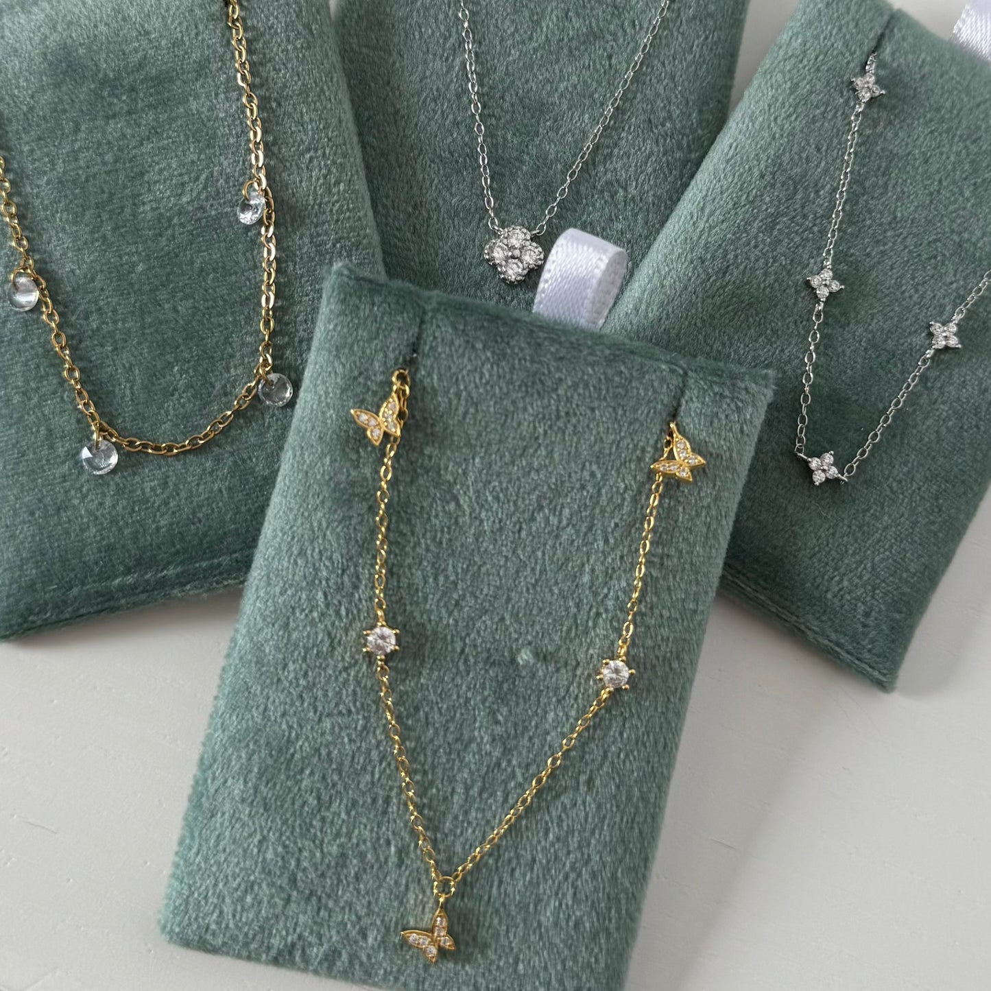Cubic Zirconia Charm Necklace