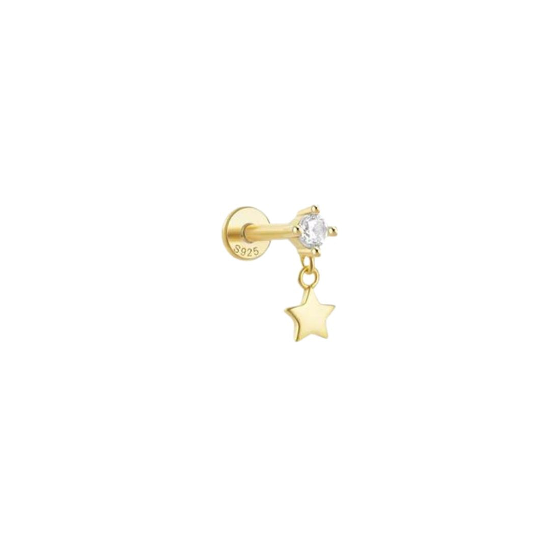 Star Drop Flat Back Stud