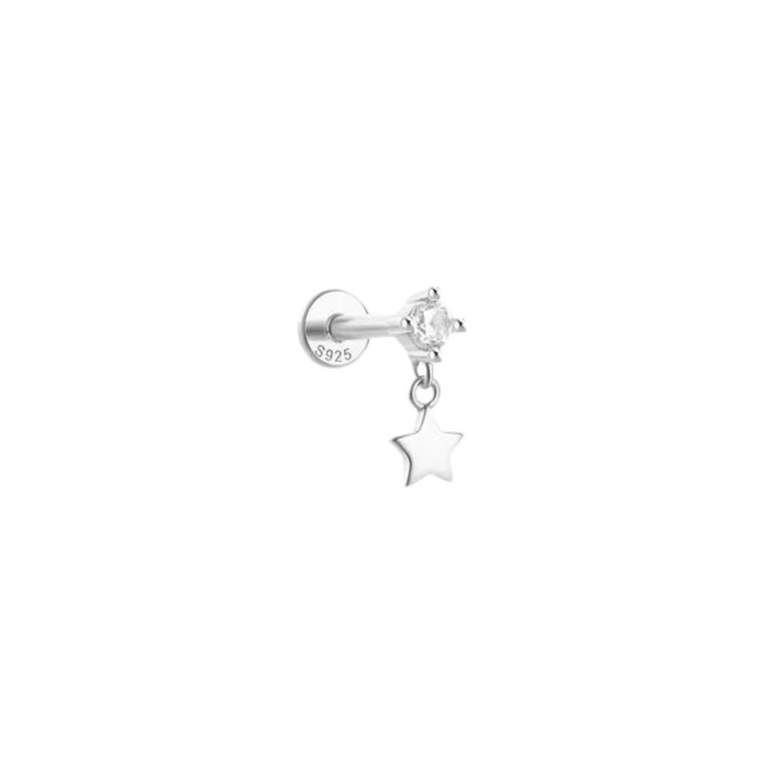 Star Drop Flat Back Stud