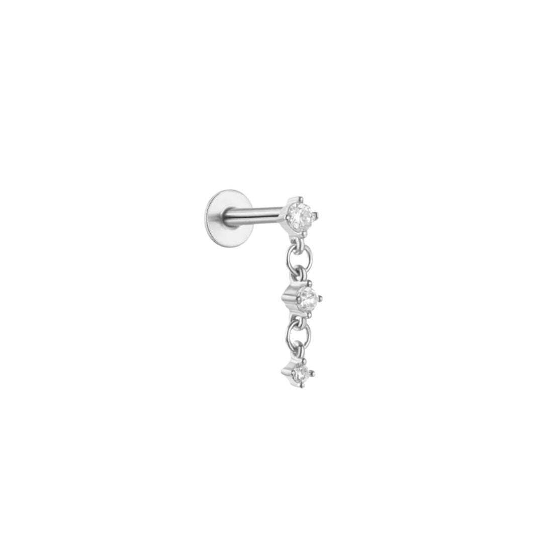 Tia Chain Flat Back Stud