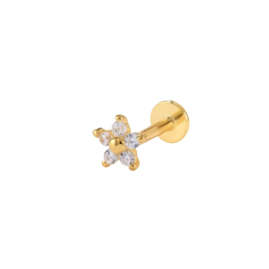 Flower Flat Back Stud