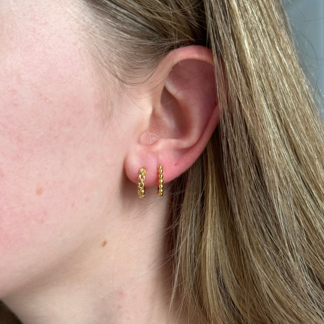 Opal Lotus Flat Back Stud