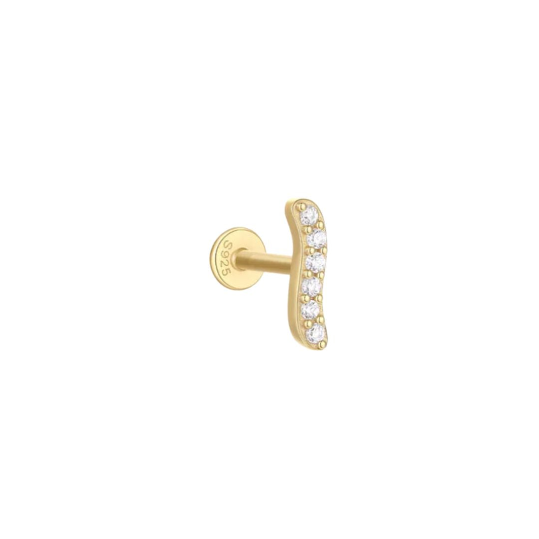 Wave Bar Flat Back Stud