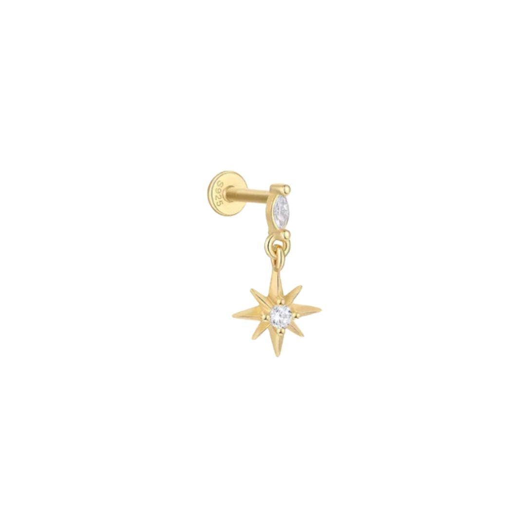 North Star Drop Flat Back Stud