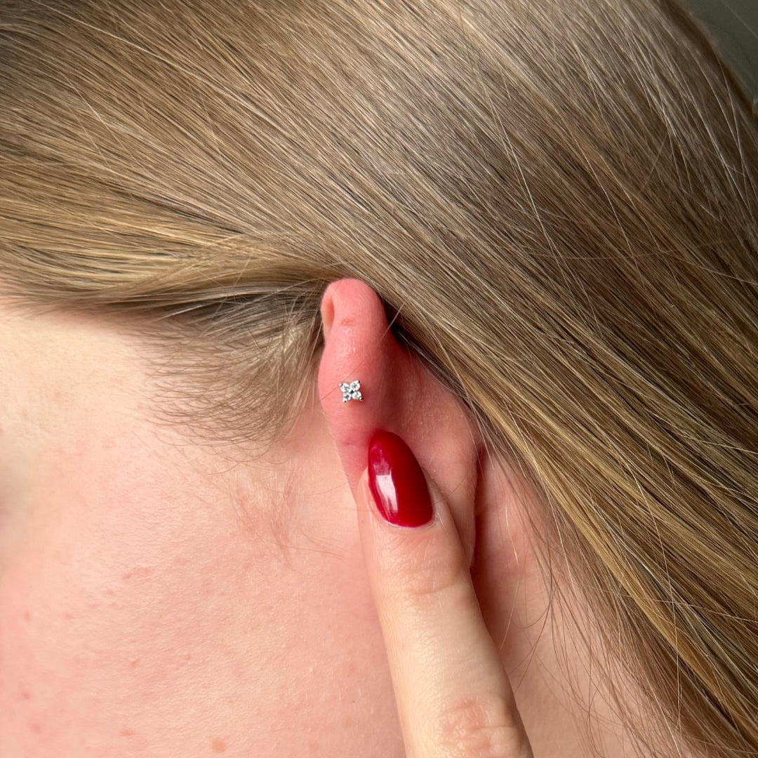 Star Cluster Double sided Flat Back Stud