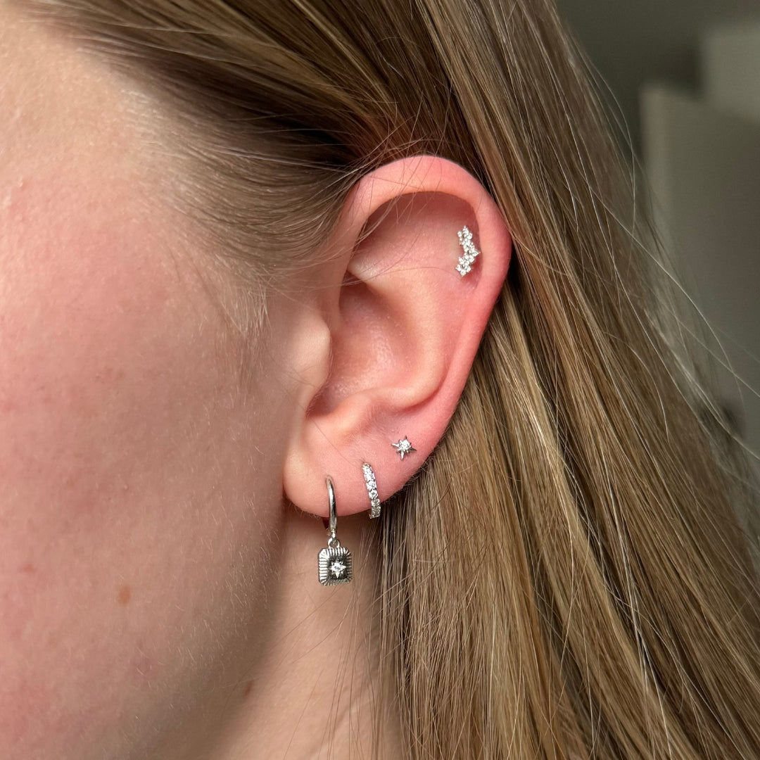 Star Cluster Double sided Flat Back Stud
