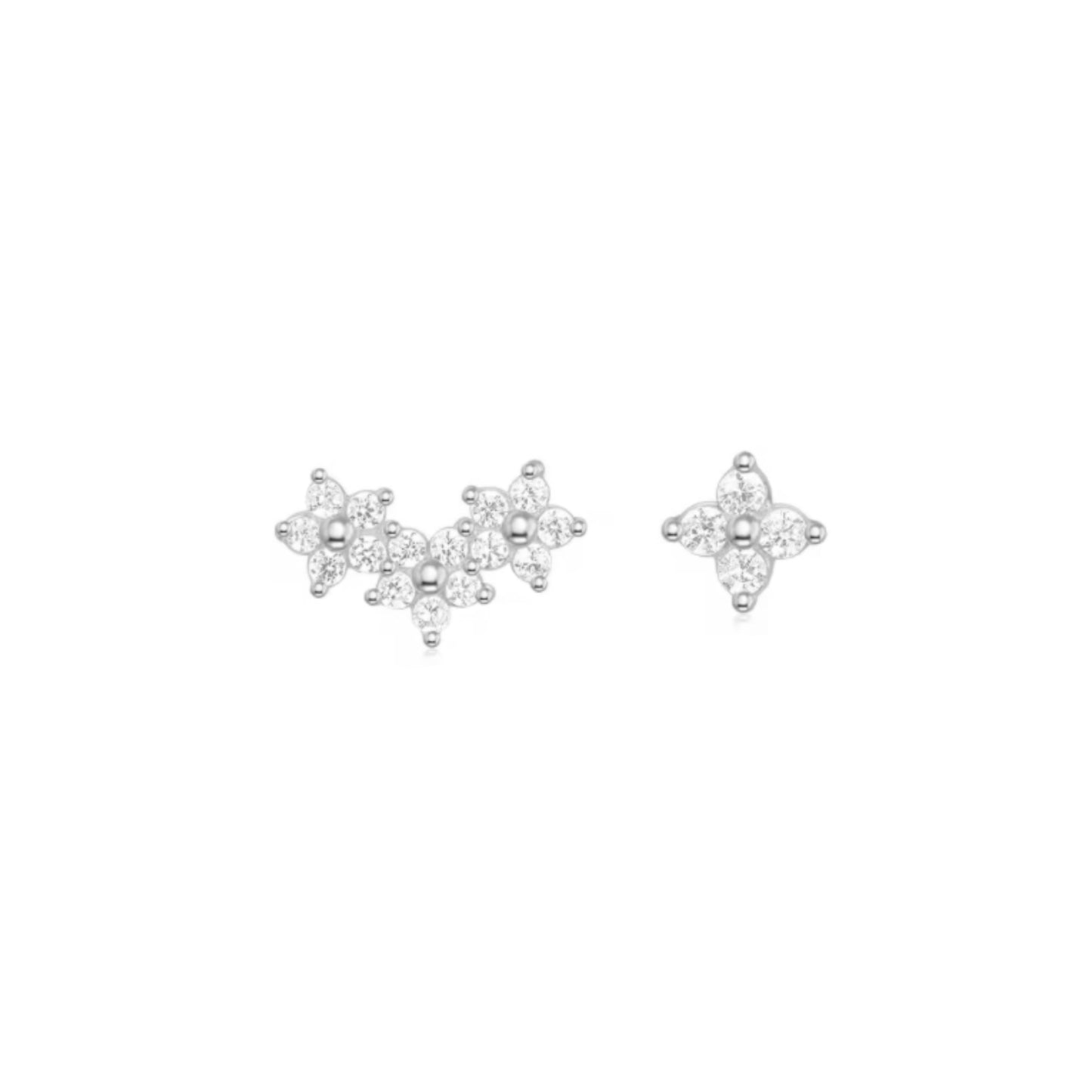 Star Cluster Double sided Flat Back Stud