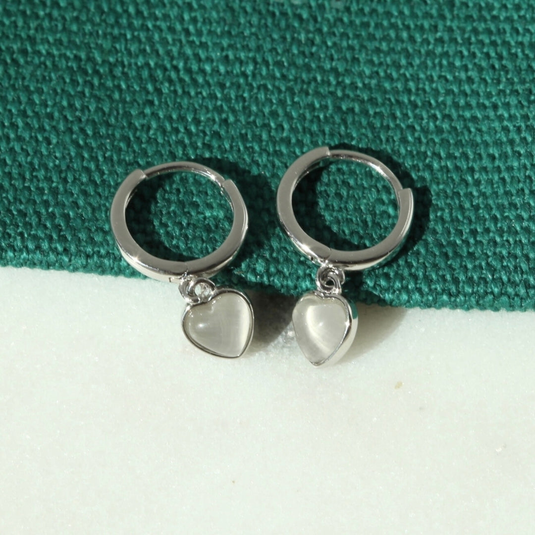 Heart Pendant Huggies