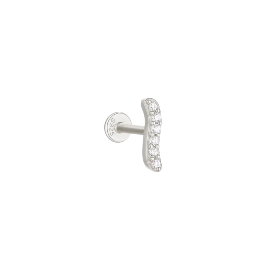 Wave Bar Flat Back Stud