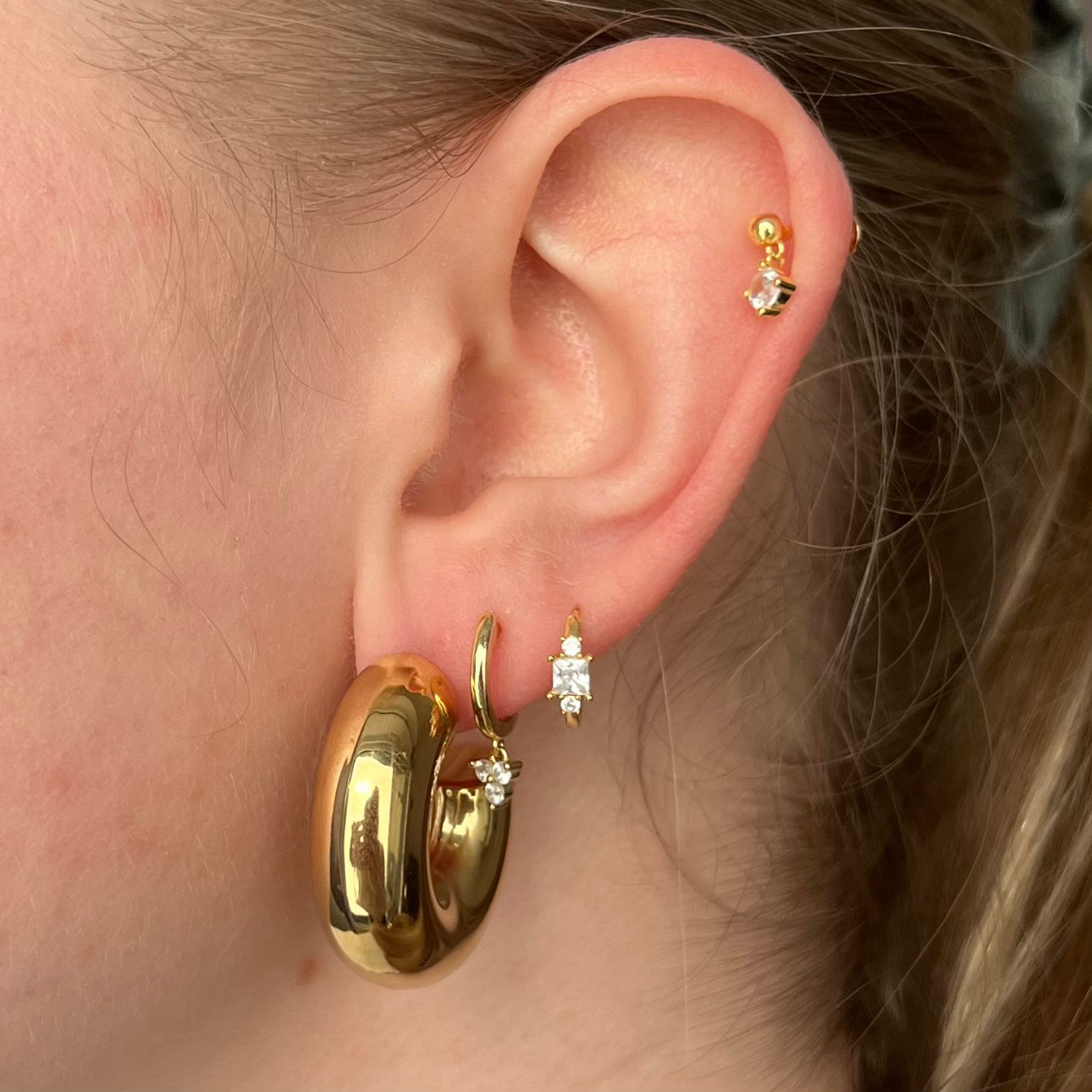 Libby Drop Flat Back Stud