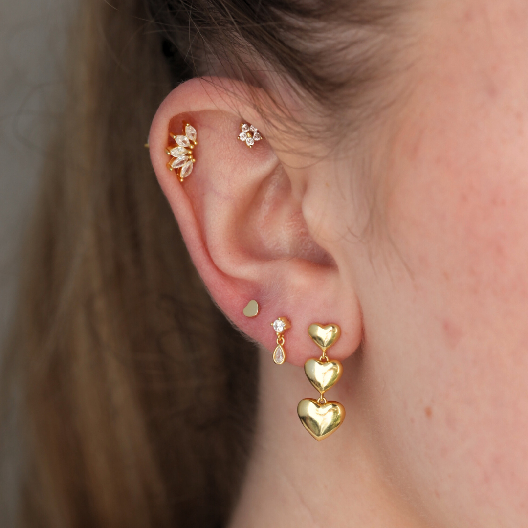 Double Sided Crystal Stud
