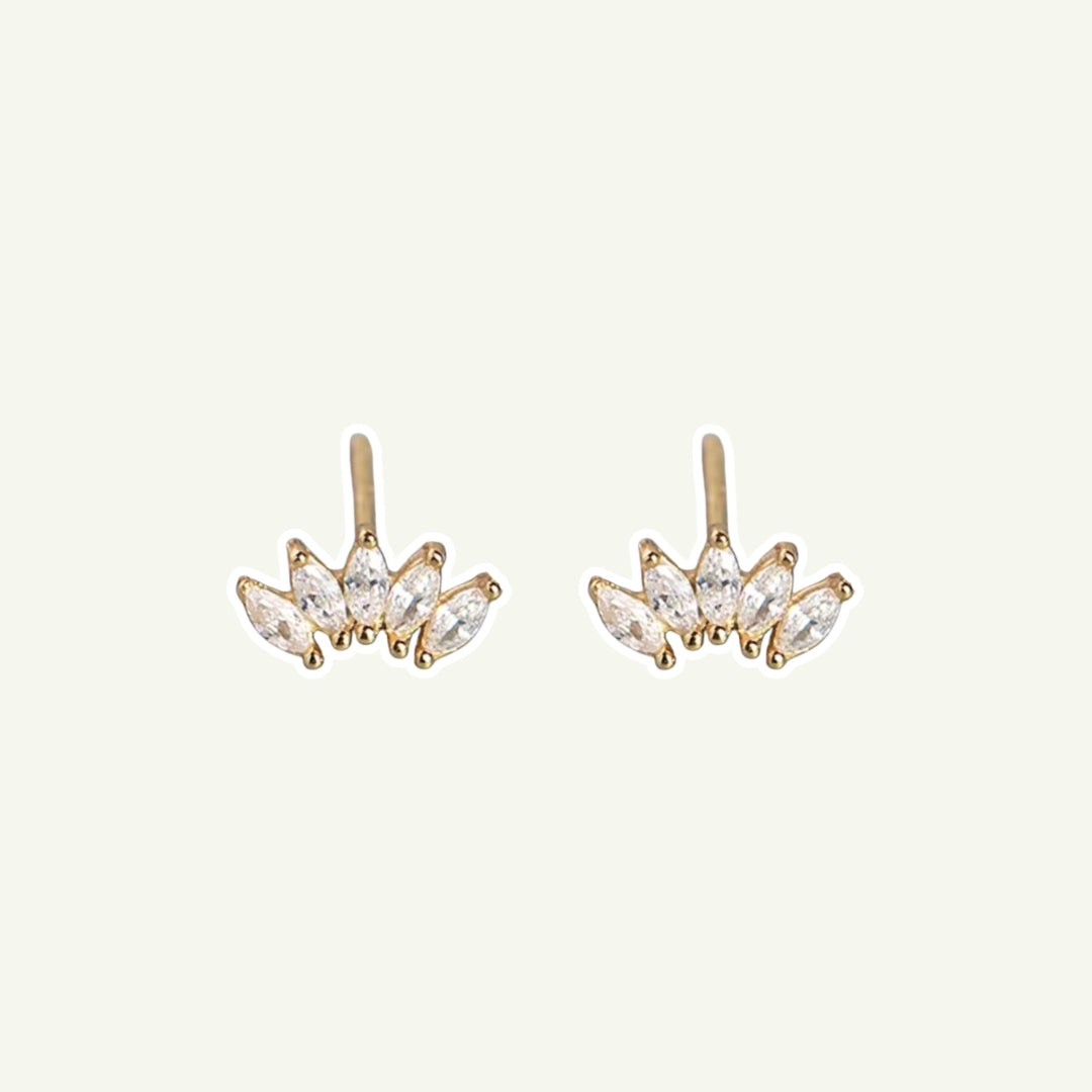 Stacked Cubic Zirconia Cluster Studs