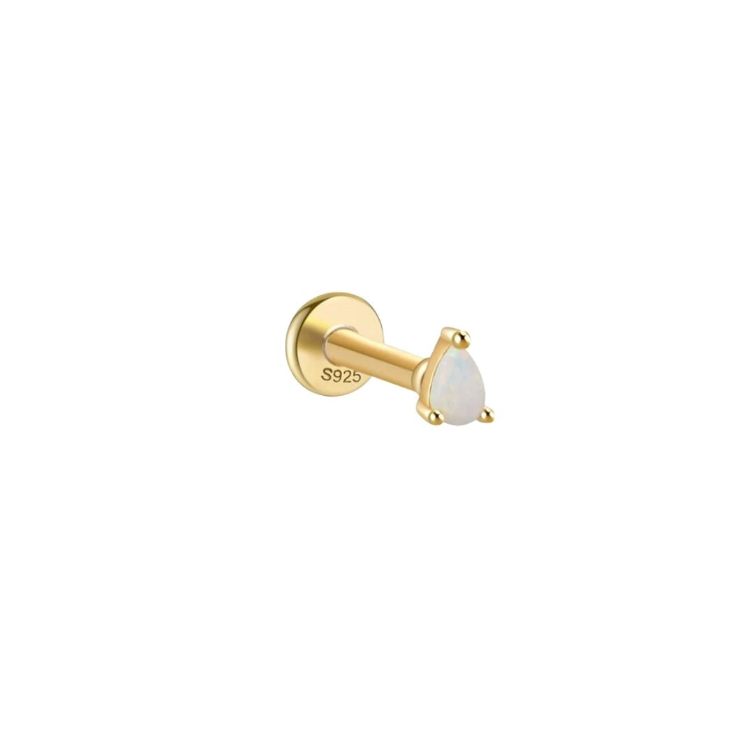 Gold Opal Flat Back Studs