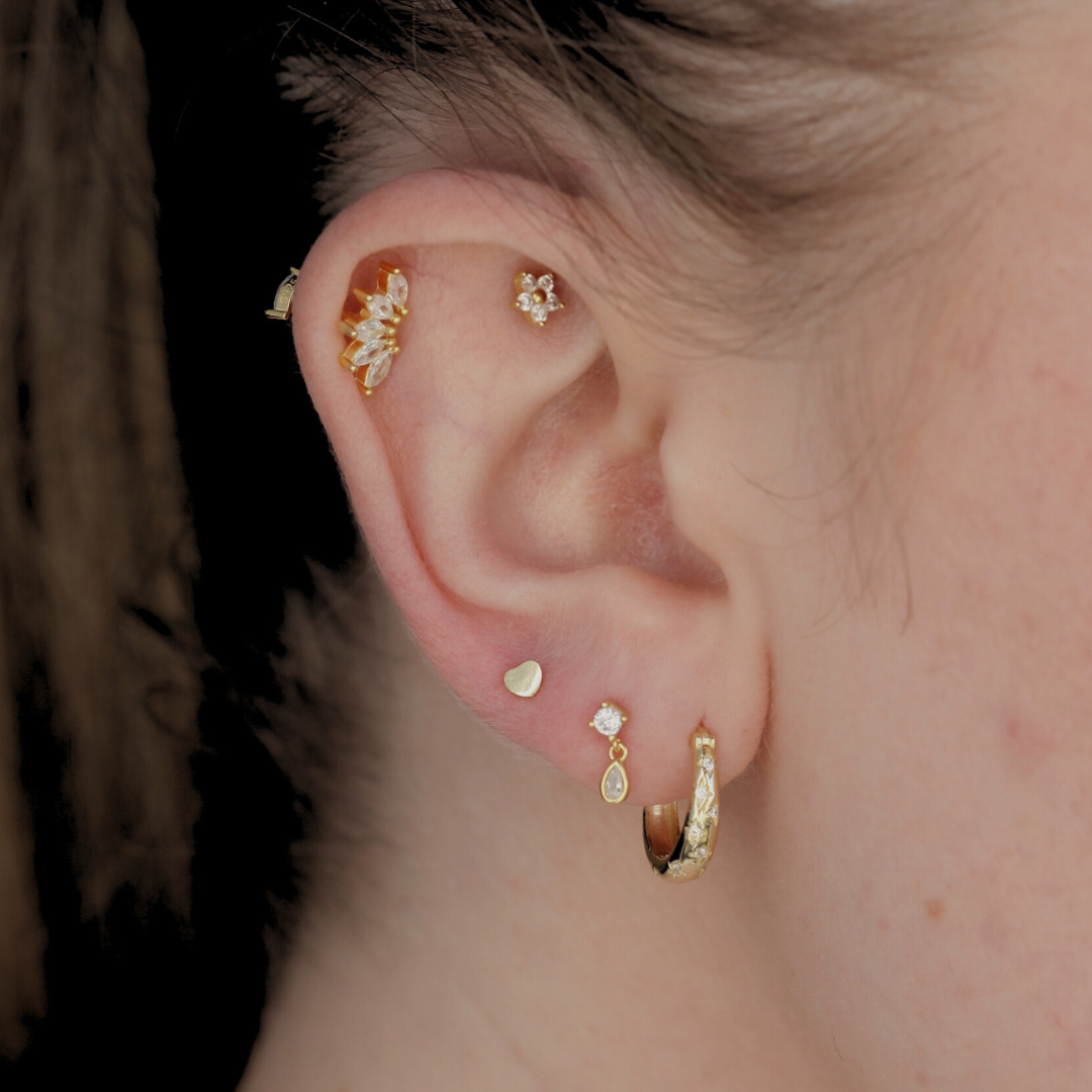 Pendant Drop Flat Back Stud