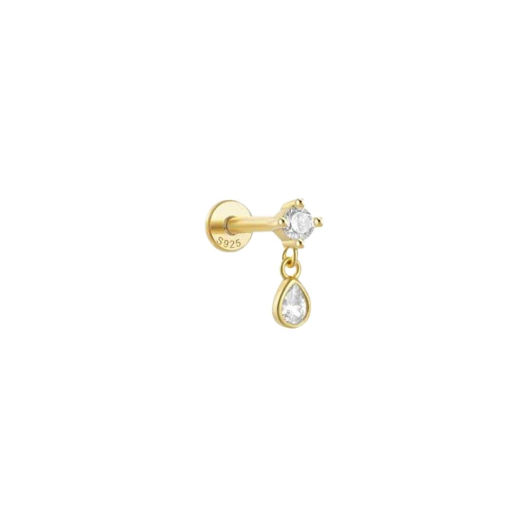 Pendant Drop Flat Back Stud
