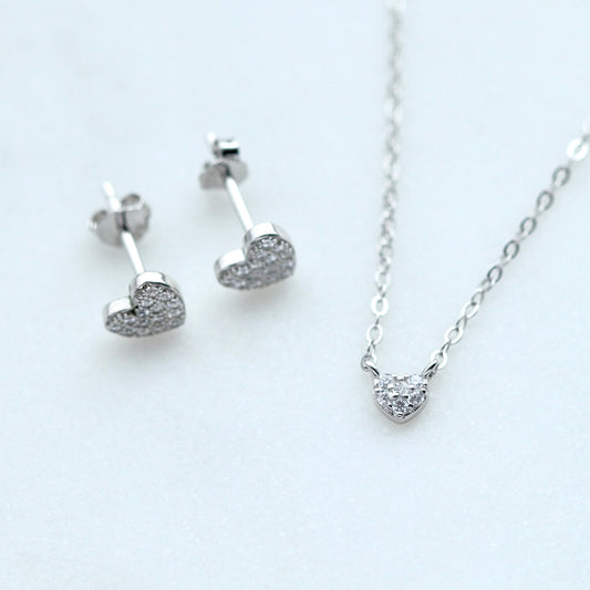 Pave Heart Gift Set
