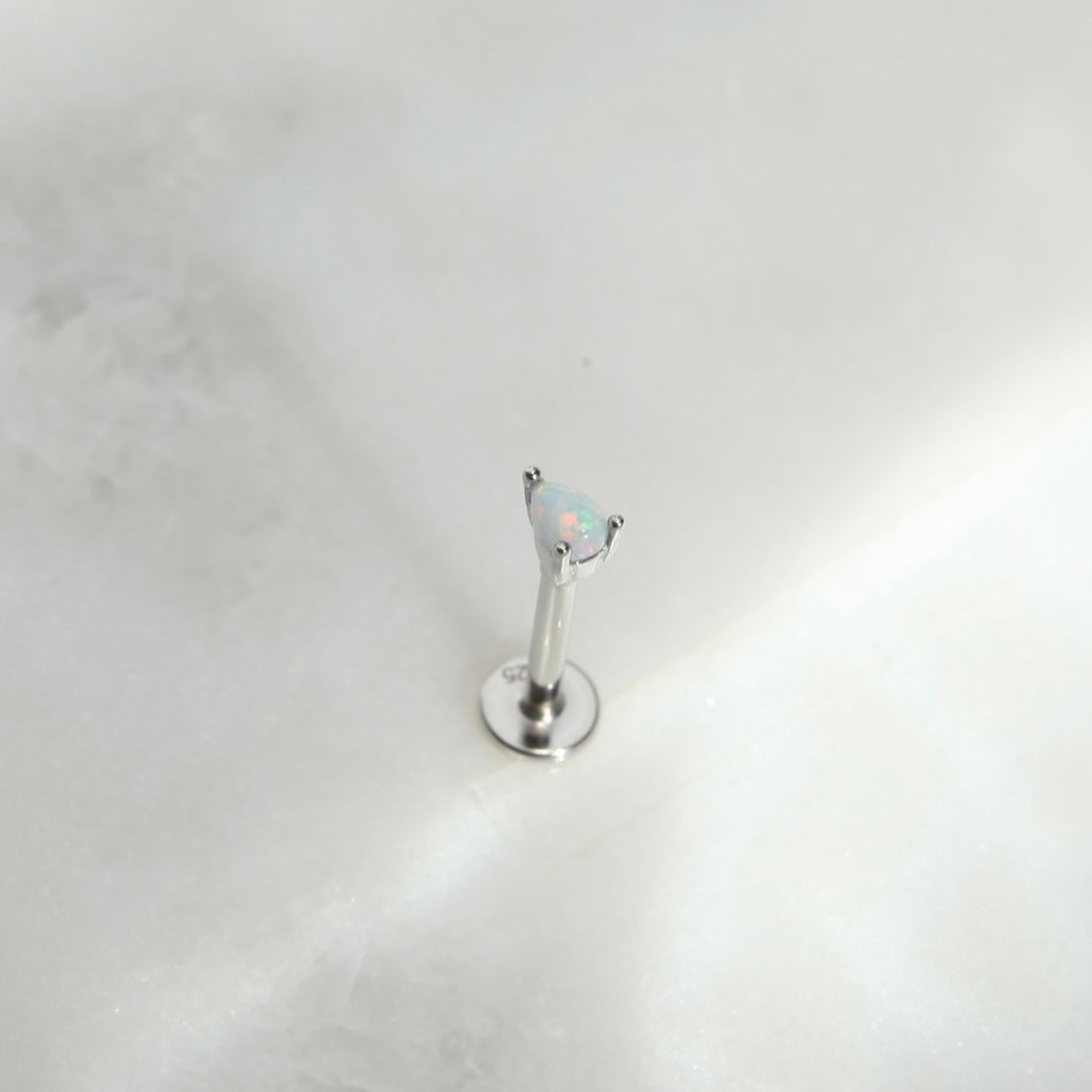 Silver Opal Flat Back Studs