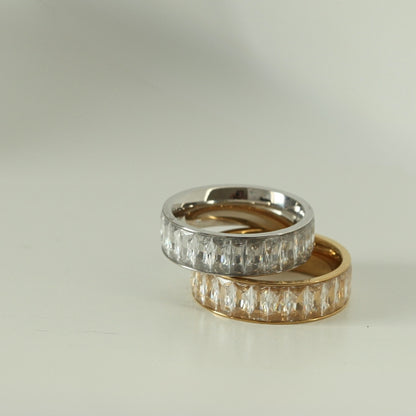 Pave Baguette Ring