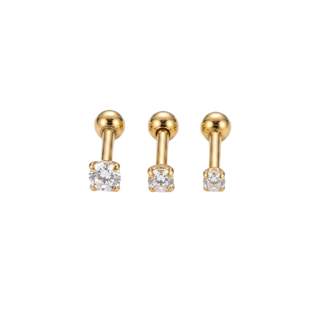 Plain Stone Barbell Stud
