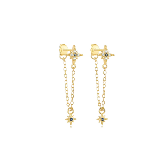 Blue Star Chain Studs