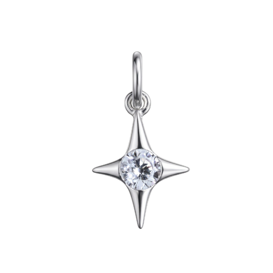 Cubic Zirconia Starburst Charm