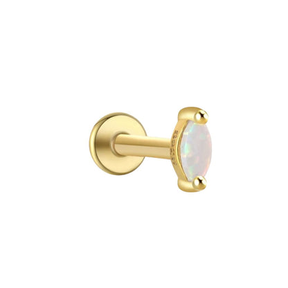 Gold Opal Labret Studs