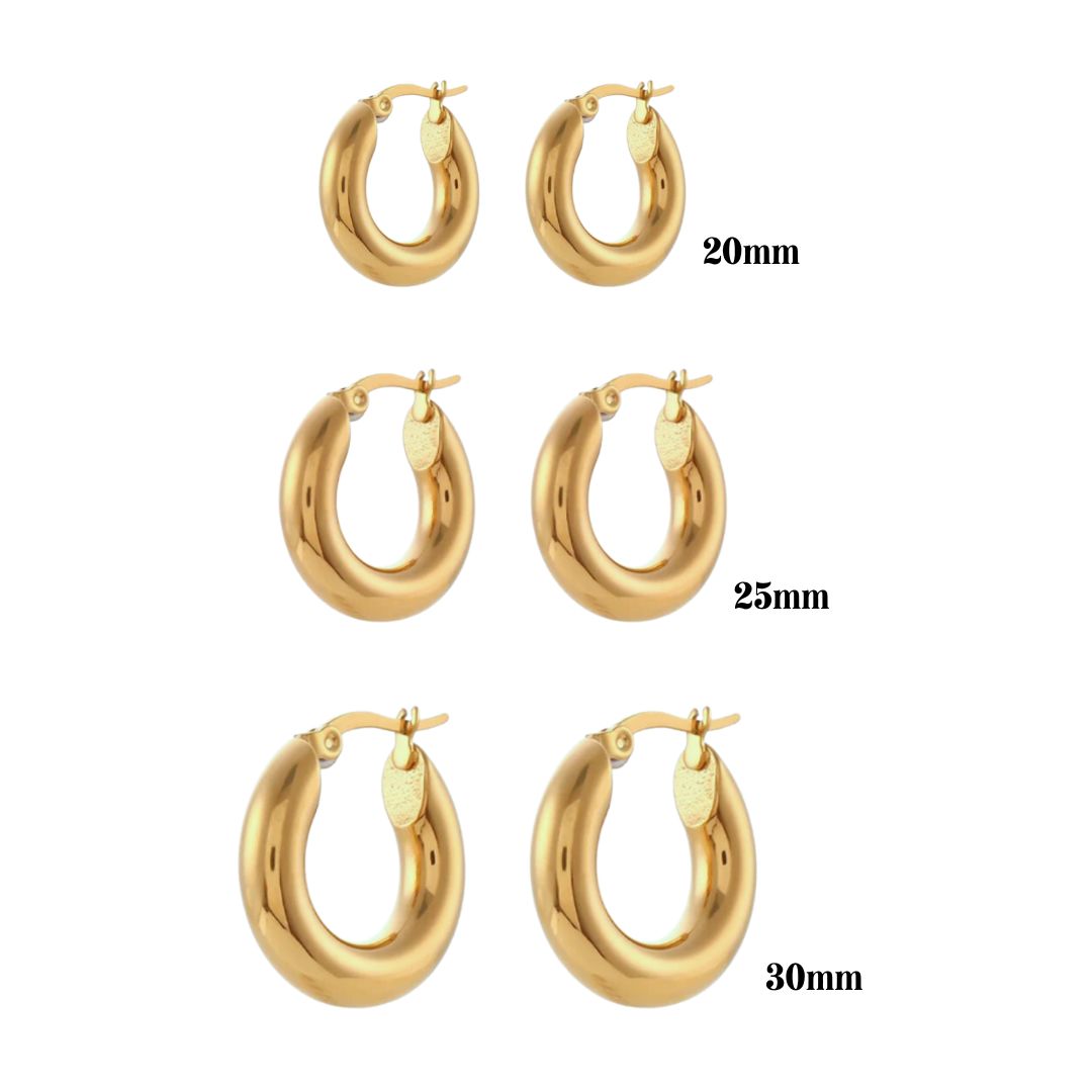 Chunky 30mm Statement Hoops