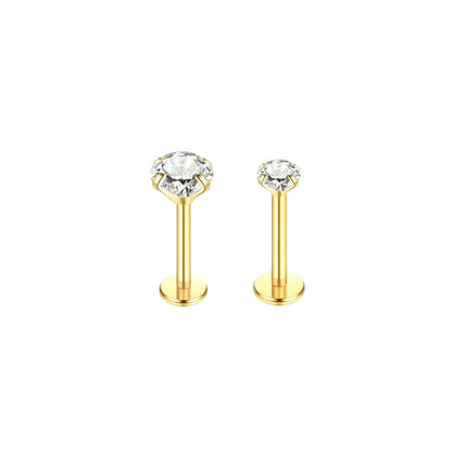 Cubic Zirconia Labret Stud