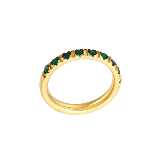 Emerald Pave Ring