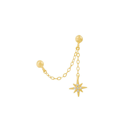 Gold Cosmic Stud Chain