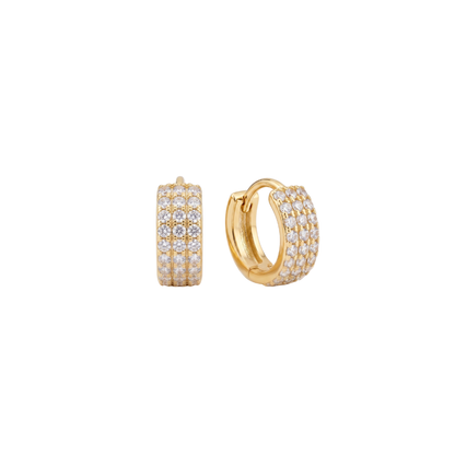 Chunky Micro Pave Huggies