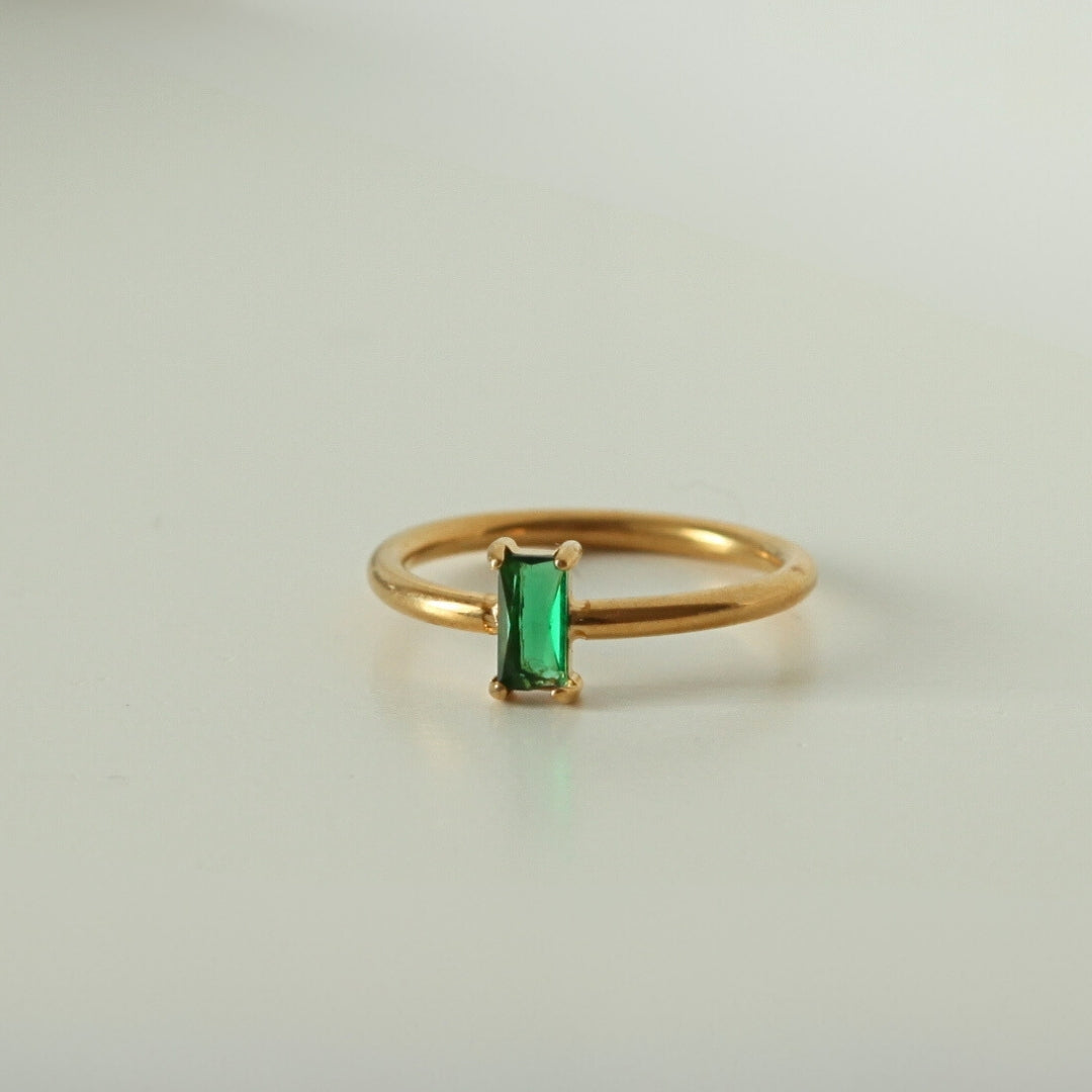 Emerald Baguette Ring