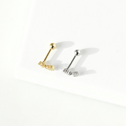 Round Hanging Crystal Barbell
