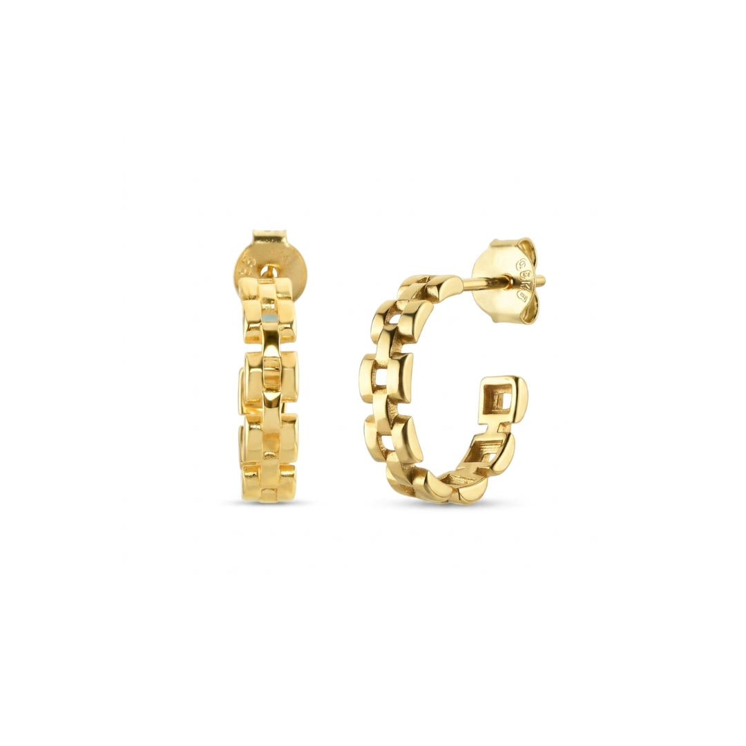 Link Chain Hoop Studs