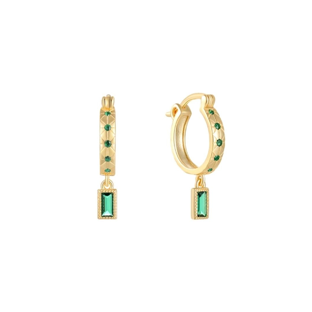 Emerald Gina Hoops