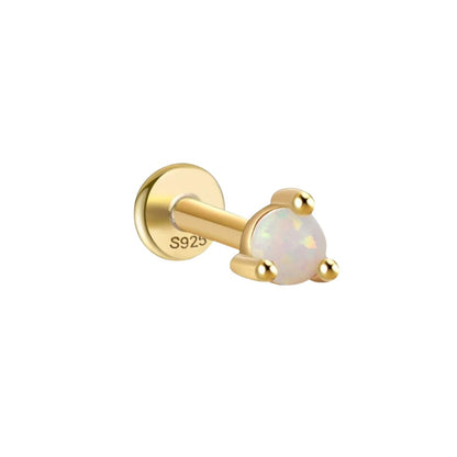 Gold Opal Labret Studs