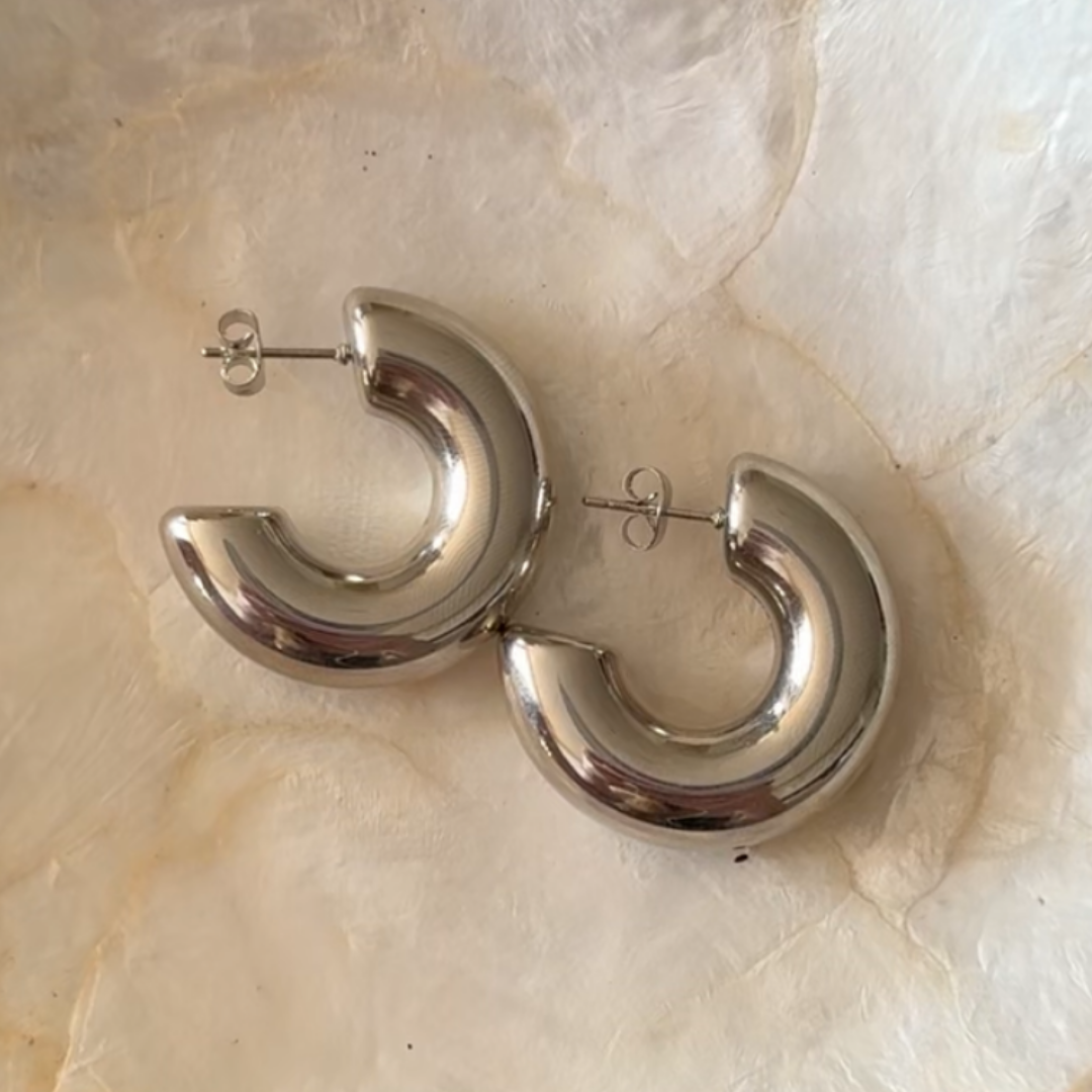 30mm Chunky Hollow Hoops