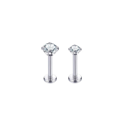 Cubic Zirconia Labret Stud