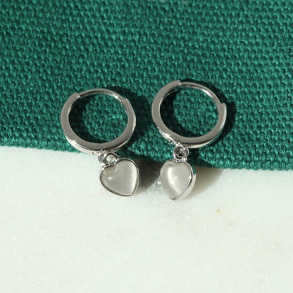Heart Pendant Huggies