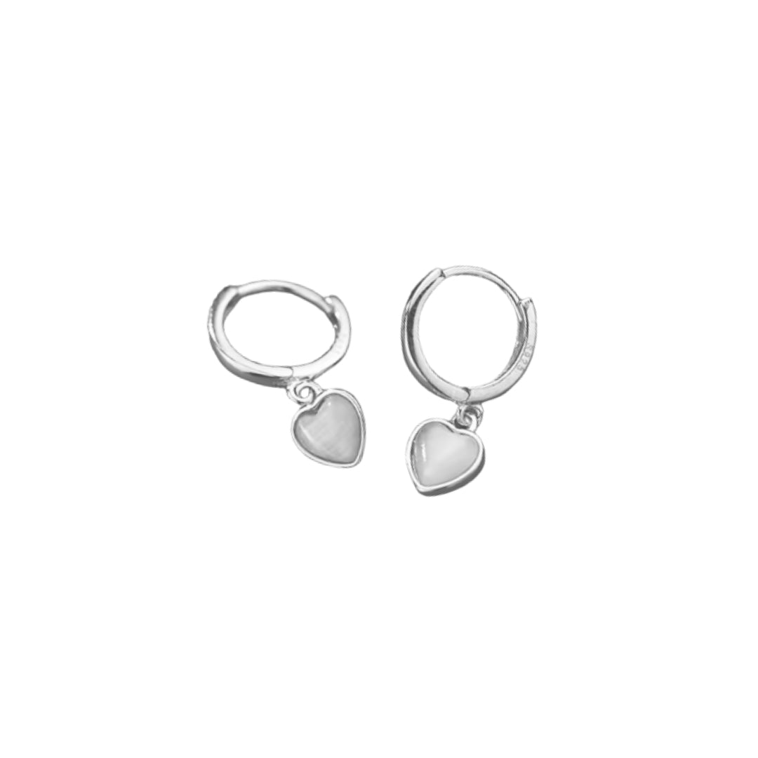 Heart Pendant Huggies
