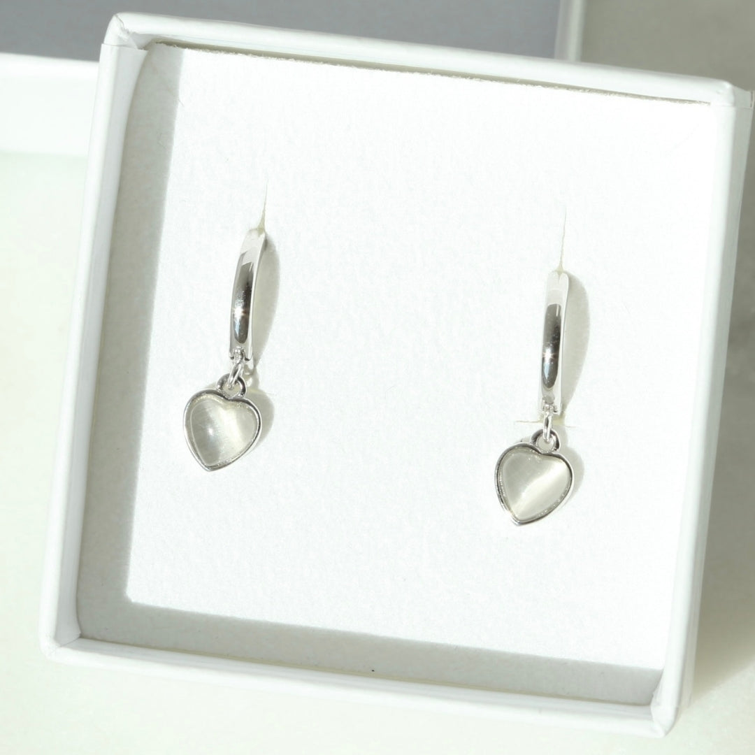 Heart Pendant Huggies
