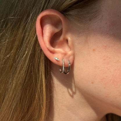 Silver Opal Labret Studs