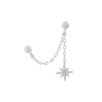 Silver Cosmic Stud Chain