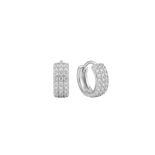 Chunky Micro Pave Huggies
