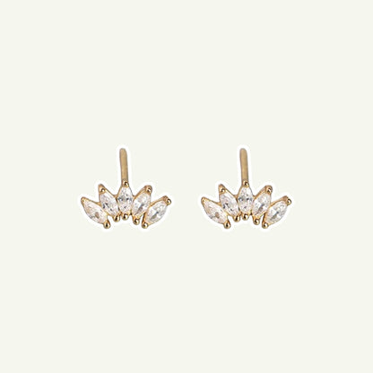 Stacked Cubic Zirconia Cluster Studs