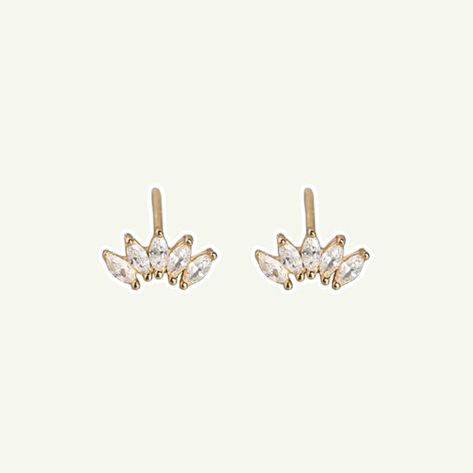 Stacked Cubic Zirconia Cluster Studs