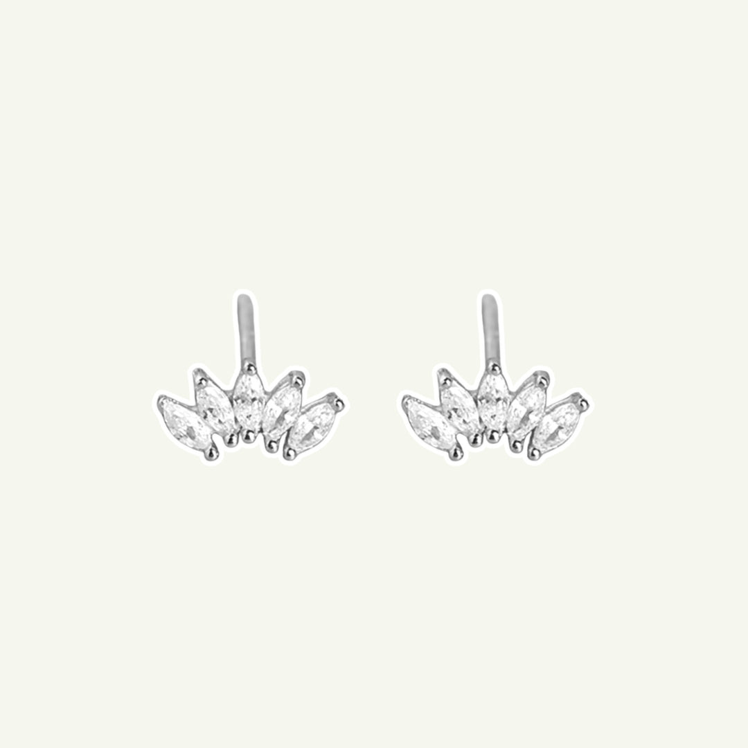 Stacked Cubic Zirconia Cluster Studs